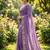 levender georgette embroidered work saree with blouse