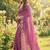 wine georgette embroidered work saree with blouse