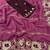 wine georgette embroidered work saree with blouse