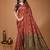 red silk blend woven work saree with un-stitched blouse