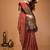 red silk blend woven work saree with un-stitched blouse