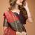 red silk blend woven work saree with un-stitched blouse