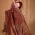red silk blend woven work saree with un-stitched blouse
