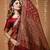red silk blend woven work saree with un-stitched blouse