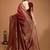 maroon silk blend woven work saree with un-stitched blouse