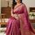 wine silk blend zari woven saree with un-stitched blouse