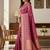 wine silk blend zari woven saree with un-stitched blouse