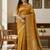 mustard silk blend zari woven saree with un-stitched blouse