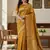 mustard silk blend zari woven saree with un-stitched blouse