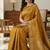 mustard silk blend zari woven saree with un-stitched blouse