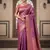 purple silk blend zari woven saree with un-stitched blouse