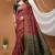 magenta silk blend woven work saree with blouse