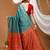 sea green silk blend woven work saree with blouse