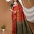 maroon silk blend woven work saree with blouse