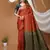 maroon silk blend woven work saree with blouse