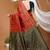 maroon silk blend woven work saree with blouse