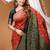 maroon silk blend woven work saree with blouse