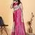off white-pink silk blend zari woven saree with blouse