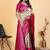 off white-pink silk blend zari woven saree with blouse