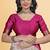 off white-pink silk blend zari woven saree with blouse