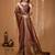 coffee silk blend zari woven women's saree with blouse