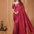 megenta silk blend zari woven women's saree with blouse