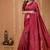 megenta silk blend zari woven women's saree with blouse