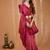 megenta silk blend zari woven women's saree with blouse