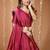 megenta silk blend zari woven women's saree with blouse