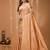 beige silk blend zari woven women's saree with blouse