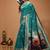sky blue silk blend zari woven sarees