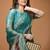 sky blue silk blend zari woven sarees