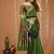 green silk blend zari woven sarees