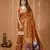 dark mustard silk blend zari woven sarees