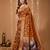 dark mustard silk blend zari woven sarees