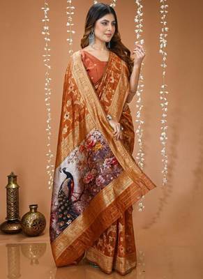 dark mustard silk blend zari woven sarees 4