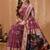 wine silk blend zari woven sarees