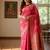 pink silk blend zari woven work sarees