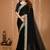 black georgette embroidered zari work border sarees