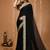 black georgette embroidered zari work border sarees