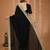 black georgette embroidered zari work border sarees