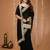 black georgette embroidered zari work border sarees