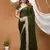 mehendi georgette embroidered zari work border sarees