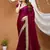 magenta georgette embroidered zari work border sarees