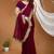 magenta georgette embroidered zari work border sarees