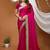 pink georgette embroidered zari work border sarees