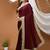 maroon georgette embroidered zari work border sarees