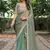 pista chiffon embroidered border saree with embroidered blouse