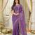 levender fancy silk blend shinning embroidered border & blouse saree
