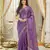 levender fancy silk blend shinning embroidered border & blouse saree